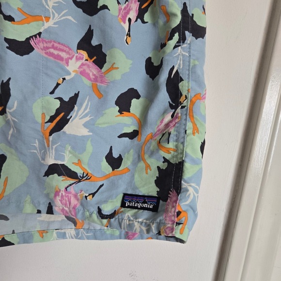 Patagonia Mens Size Large 4.5" Birds Of Paradise Baggies Lined Swim Shorts - Picture 2 of 9